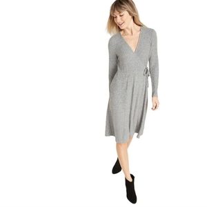 Old Navy NWT Cozy Gray Knit Faux Wrap Dress Size 4X
